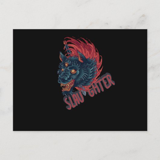 Carte Postale Loup d'abattre (Devant)