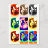 Carte Postale Loup d'art pop (Devant)