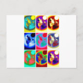 Carte Postale Loup d'art pop (Devant)