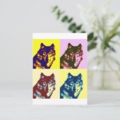 Carte Postale Loup d'art pop (Debout devant)