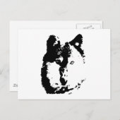 Carte Postale Loup d'art pop (Devant / Derrière)