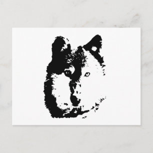 Carte Postale Loup d'art pop