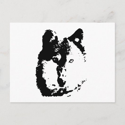 Carte Postale Loup d'art pop (Devant)