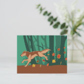 Carte Postale Loup d'automne (Debout devant)