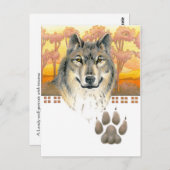 Carte Postale Loup des arts et de l'artisanat (Devant / Derrière)