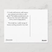 Carte Postale Loup des arts et de l'artisanat (Dos)