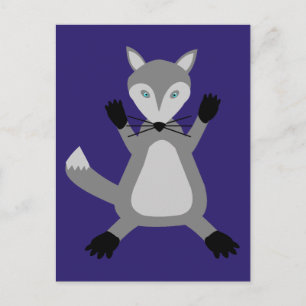 Carte Postale Loup d'Halloween mignon