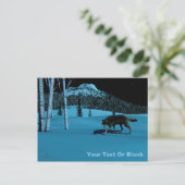 Carte Postale Loup d'hiver - Tapetum Lucidum (Debout devant)