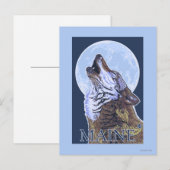 Carte Postale Loup du MaineHowling (Devant / Derrière)