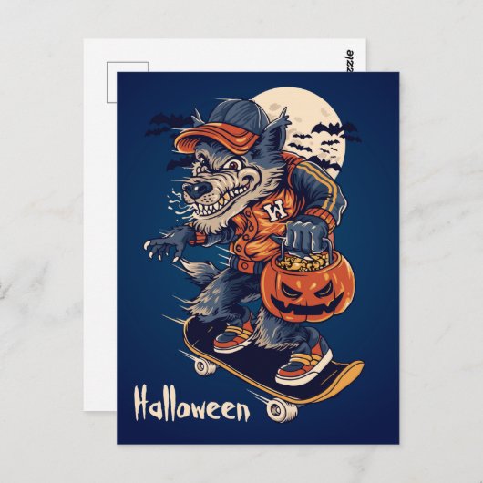 Carte Postale Loup éffrayant (Devant / Derrière)