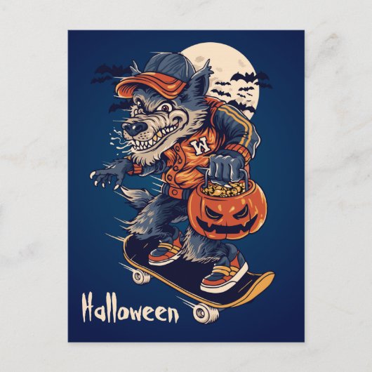 Carte Postale Loup éffrayant (Devant)