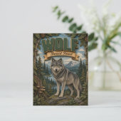 Carte Postale Loup Forêt Boréale POPCUT (Debout devant)