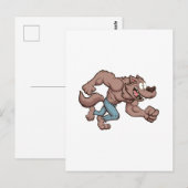 Carte Postale Loup-garou courant (Devant / Derrière)