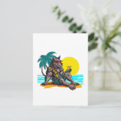 Carte Postale loup-garou en vacances (Debout devant)