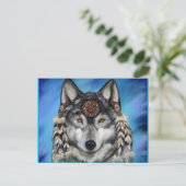 CARTE POSTALE LOUP GRIS (Debout devant)