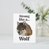 Carte Postale Loup gris (Debout devant)