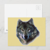 Carte Postale Loup gris (Devant / Derrière)