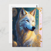 Carte Postale Loup magique, poste (Devant / Derrière)