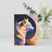 Carte Postale Loup magique, poste (Debout devant)