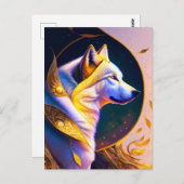 Carte Postale Loup magique, poste (Devant / Derrière)