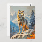 Carte Postale Loup majestueux (Devant / Derrière)