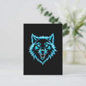 Carte Postale Loup Néon (Debout devant)