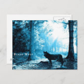 Carte Postale Loup noir (Devant / Derrière)