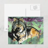 Carte Postale Loup par Paula Atwell (Devant / Derrière)