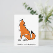 Carte Postale Loup rouge graphique - Amateur d'animaux - Nature (Debout devant)