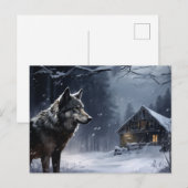 Carte postale Loup Série 1-2 (Devant / Derrière)