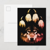 Carte Postale Loup Solitaire. Âme Sauvage (Devant / Derrière)