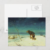 Carte Postale Loup solitaire Samotny Wilk (Devant / Derrière)