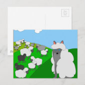 Carte Postale loup vêtu de mouton (Devant / Derrière)