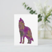 Carte postale Loup Violet (Debout devant)