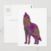 Carte postale Loup Violet (Devant / Derrière)