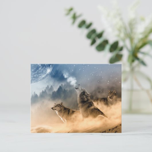 Carte postale/Loups (Debout devant)