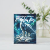 Carte Postale Loups Blancs Majestueux se Reposant sur une Invita (Debout devant)