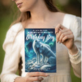 Carte Postale Loups Blancs Majestueux se Reposant sur une Invita