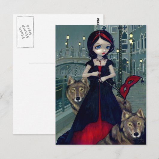 Carte postale "Loups de Venise" (Devant / Derrière)
