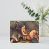 Carte Postale Loups dormant (Debout devant)