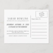 Carte Postale Loups en neige, Invitation de la fête d'Halloween (Dos)