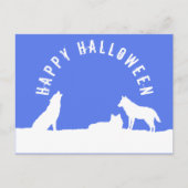 Carte Postale Loups en neige, Invitation de la fête d'Halloween (Devant)