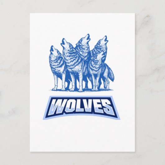 Carte Postale Loups Lance Oreiller (Devant)