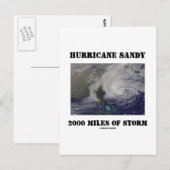 Carte Postale L'Ouragan Sandy A 2 000 Km De Tempête (Devant / Derrière)