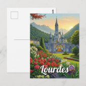 Carte Postale Lourdes France Fleurs de Voyage (Devant / Derrière)