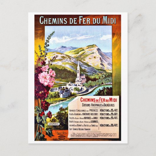 Carte Postale Lourdes, France, voyage vintage (Devant)