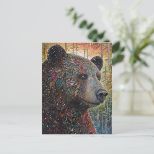 Carte Postale L'ours (Debout devant)