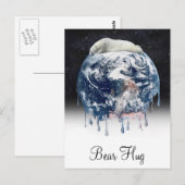 Carte Postale L'Ours de la Terre serré avec un texte (Devant / Derrière)