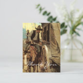 Carte Postale L'Outlaw Admirable par NC Wyeth, Cowboys Vintage (Debout devant)