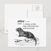 Carte Postale loutre (Devant / Derrière)